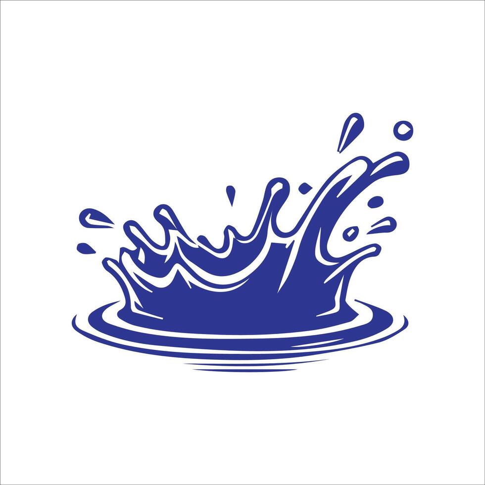 plons water vector logo symbool icoon ontwerp Aan wit achtergrond met water druppels