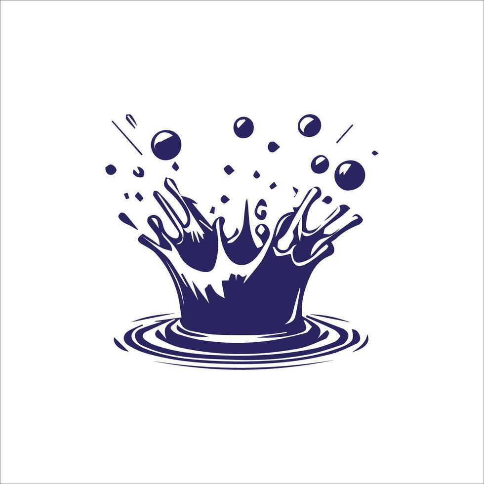 plons van water met bubbels. vector illustratie voor uw ontwerp.