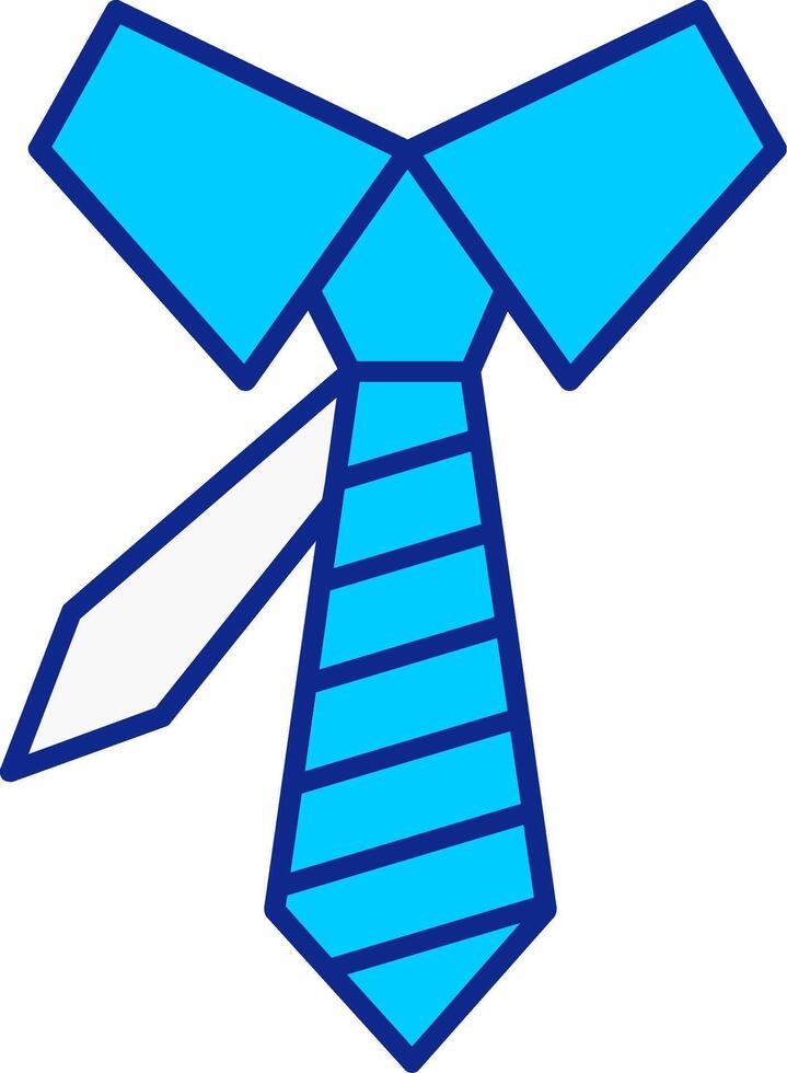 stropdas blauw gevulde icoon vector