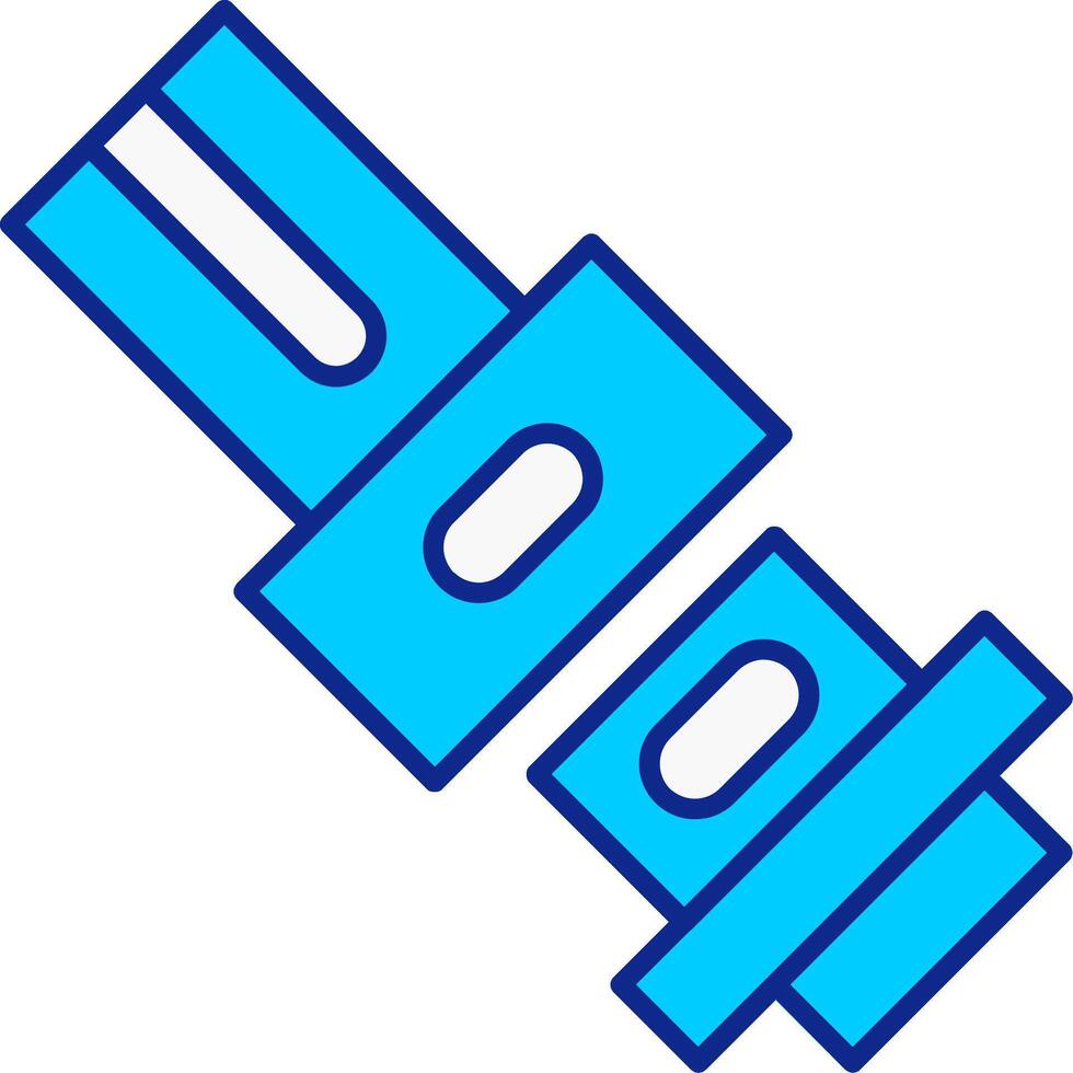 riem blauw gevulde icoon vector