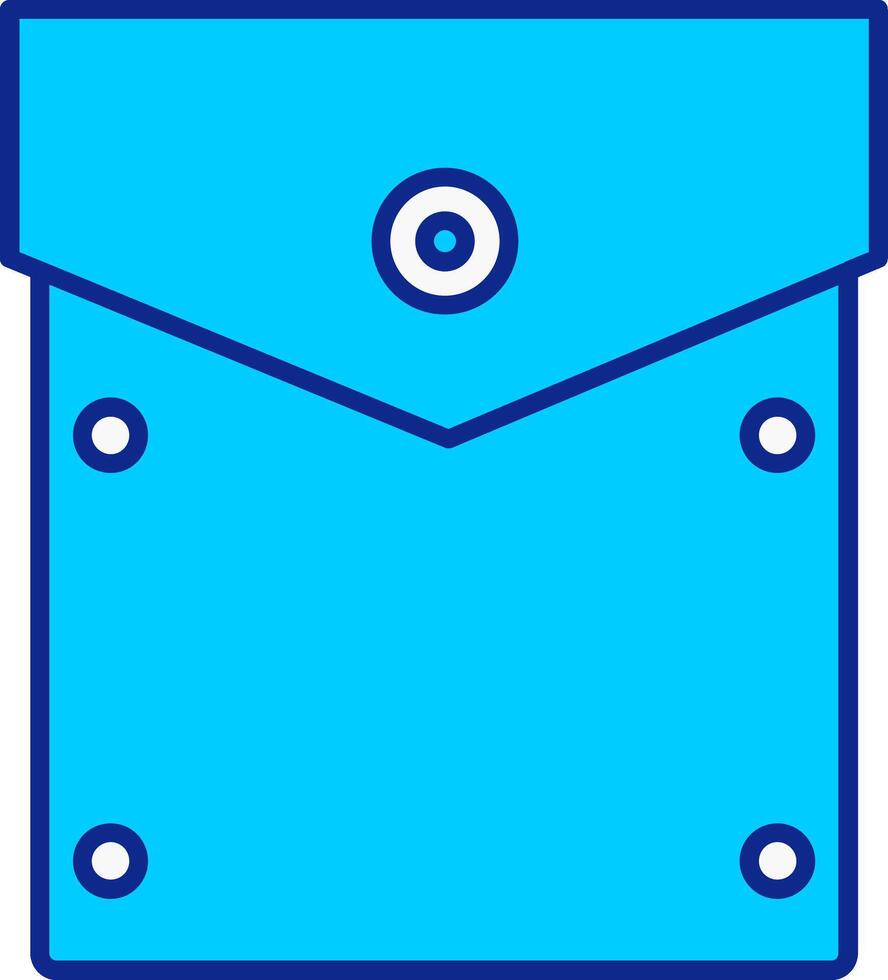 zak- plein blauw gevulde icoon vector