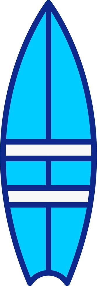 surfboard blauw gevulde icoon vector