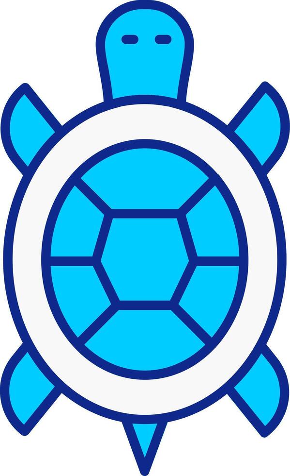 schildpad blauw gevulde icoon vector