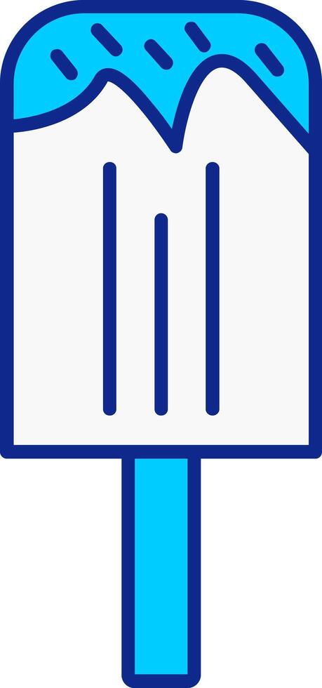 ijs room blauw gevulde icoon vector