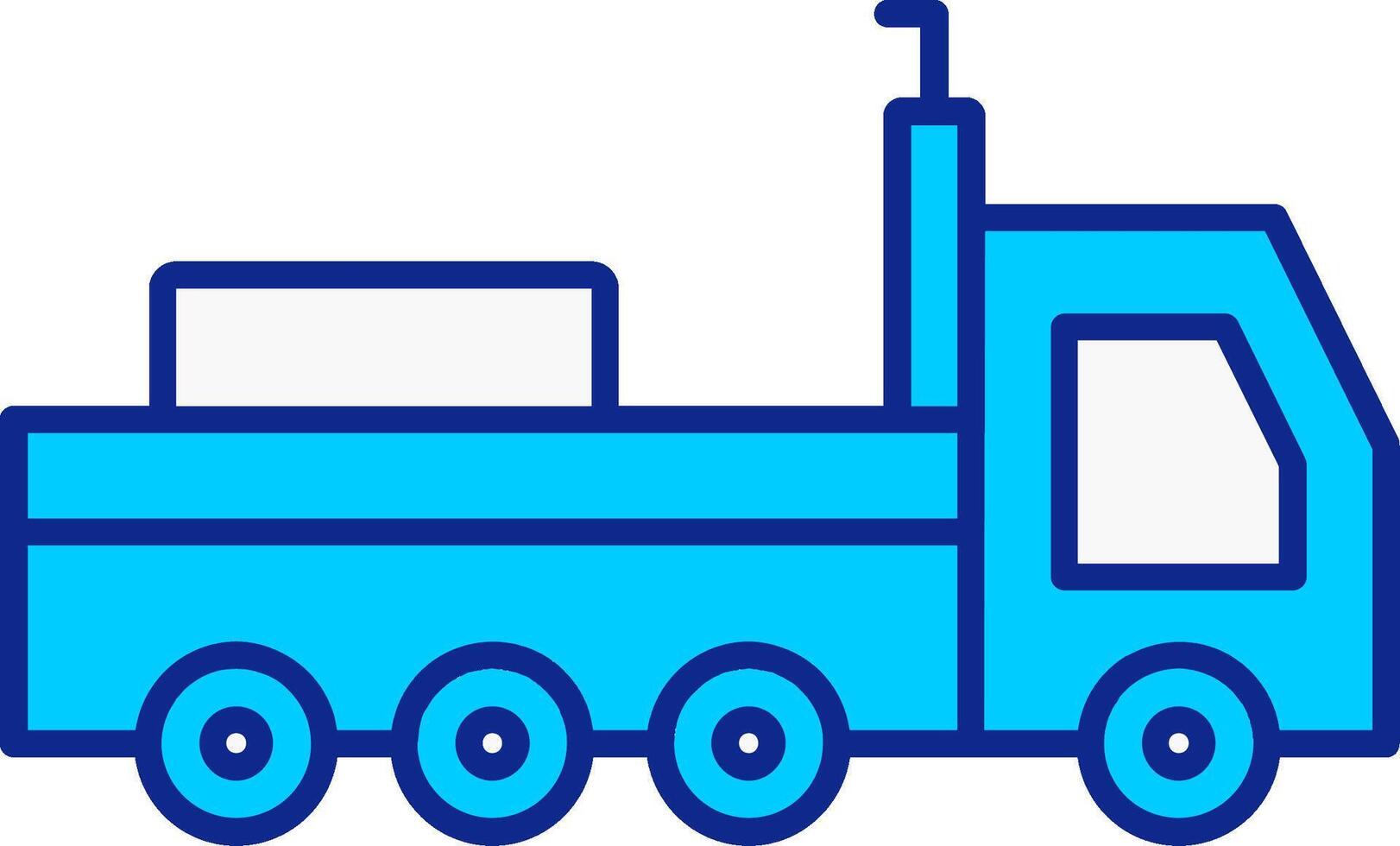 aanhangwagen blauw gevulde icoon vector