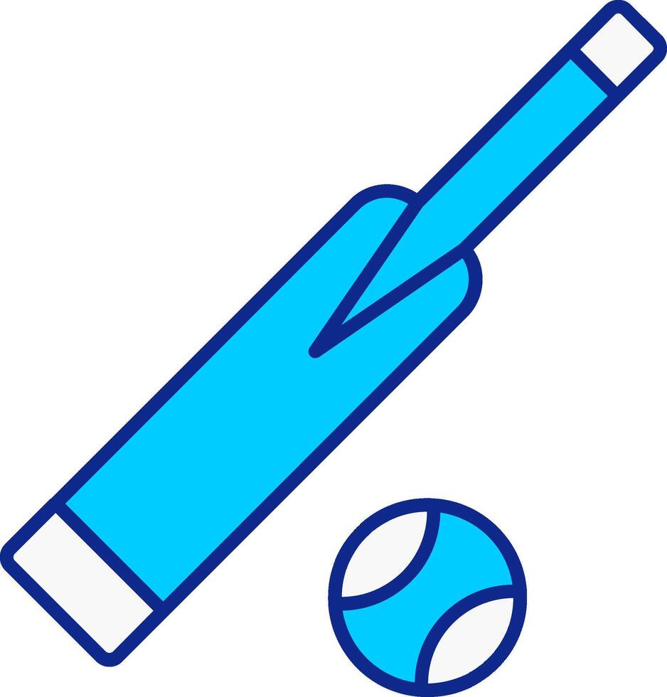 knuppel blauw gevulde icoon vector