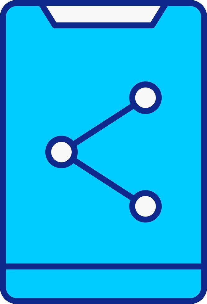 delen blauw gevulde icoon vector