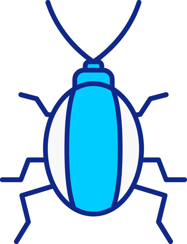 kakkerlak blauw gevulde icoon vector