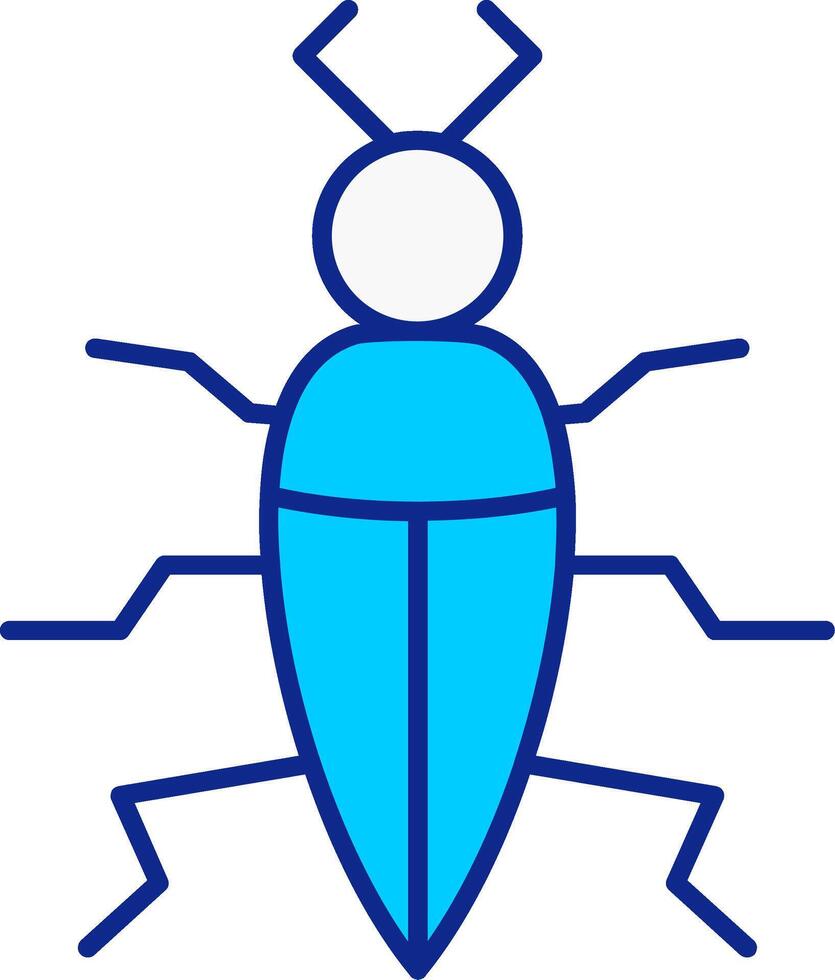 insect blauw gevulde icoon vector