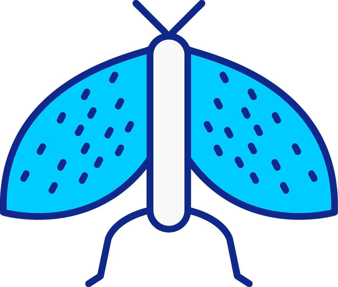 insecten blauw gevulde icoon vector