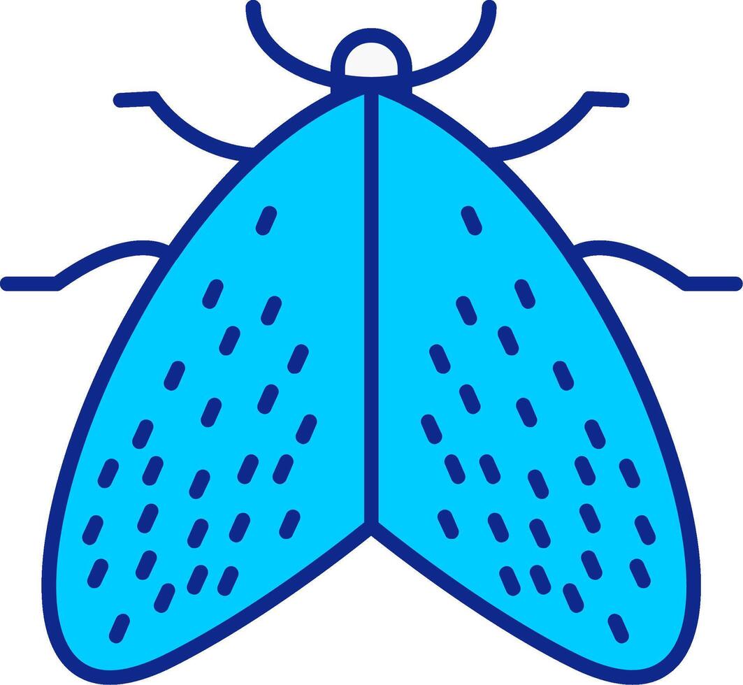 insect blauw gevulde icoon vector