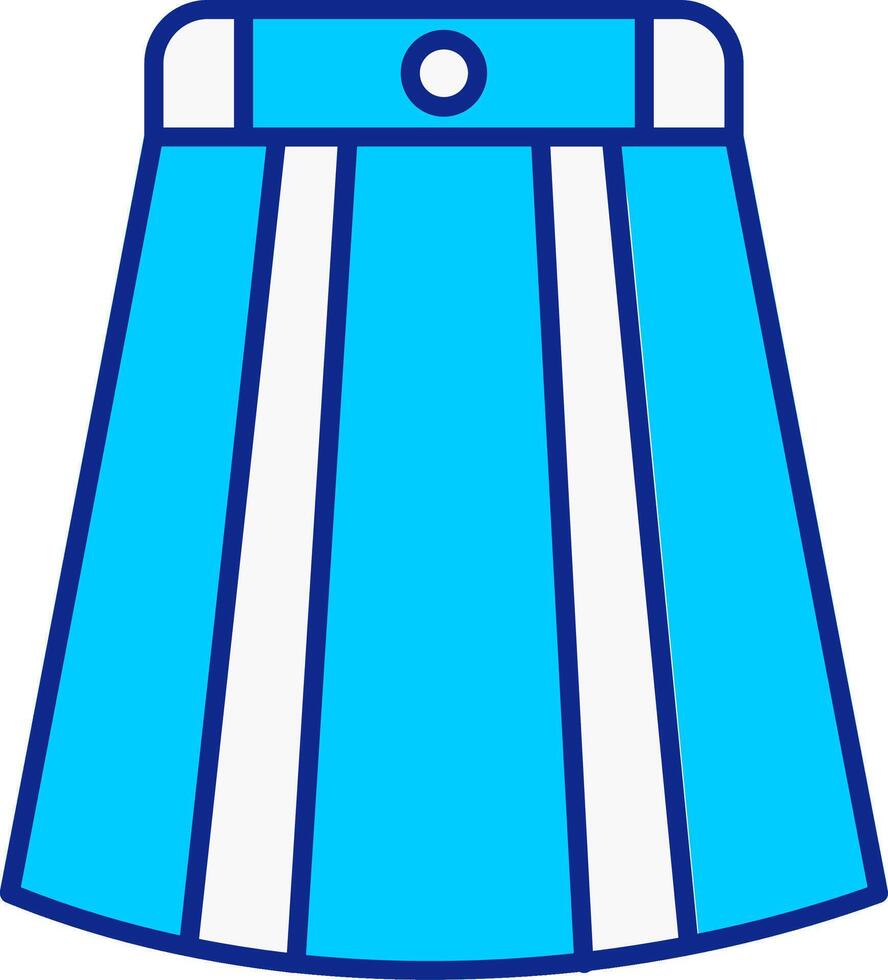 lang rok blauw gevulde icoon vector