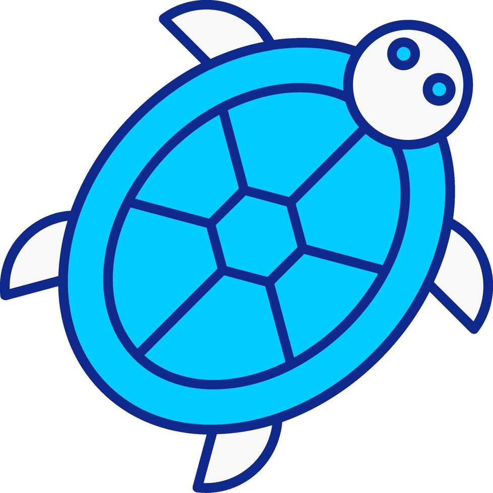 schildpad blauw gevulde icoon vector
