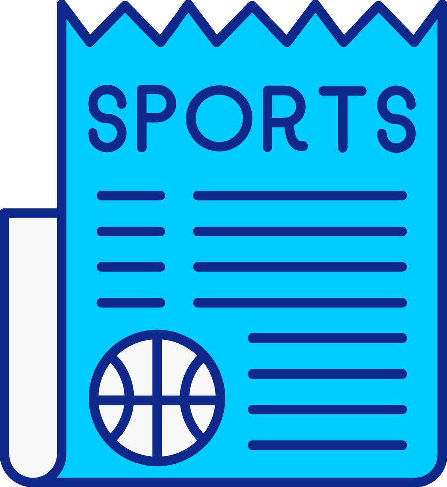 sport- nieuws blauw gevulde icoon vector