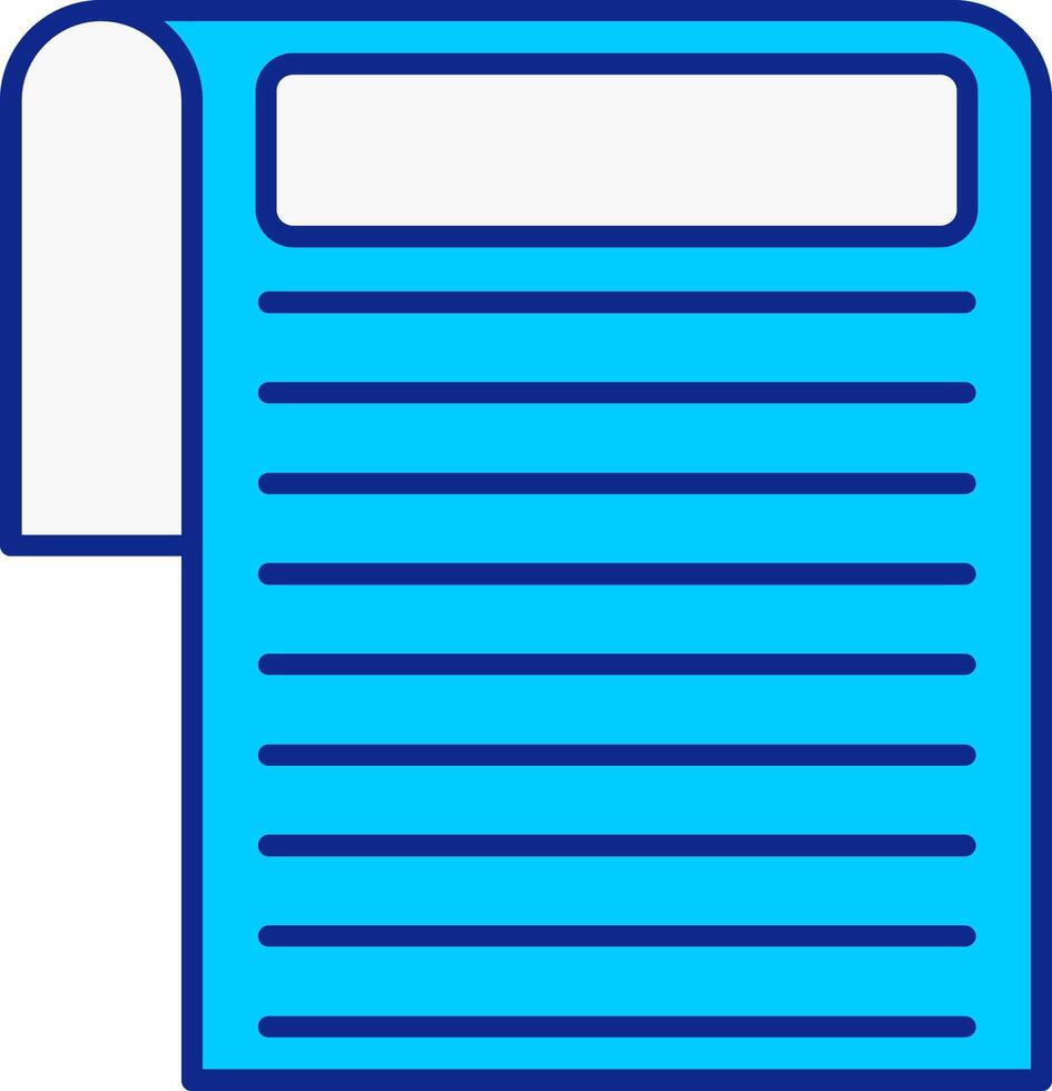 document blauw gevulde icoon vector