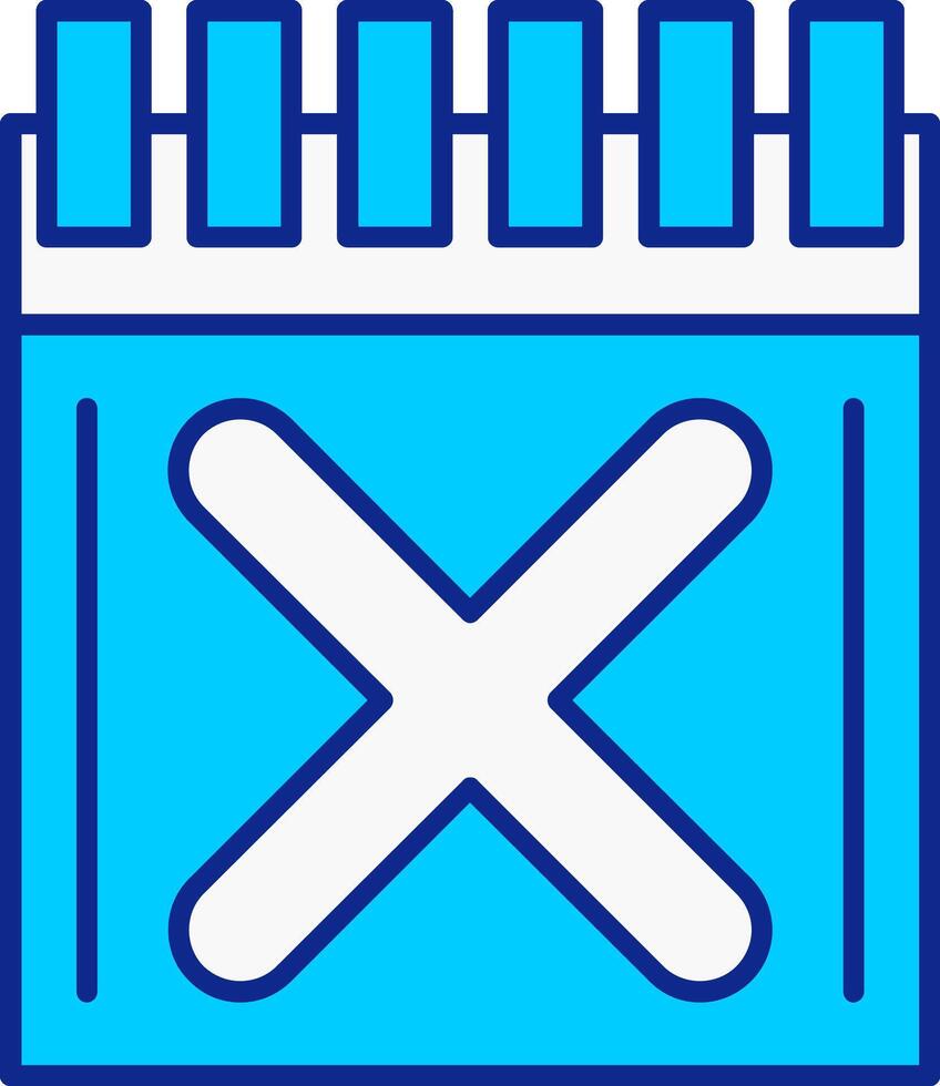 kruis blauw gevulde icoon vector