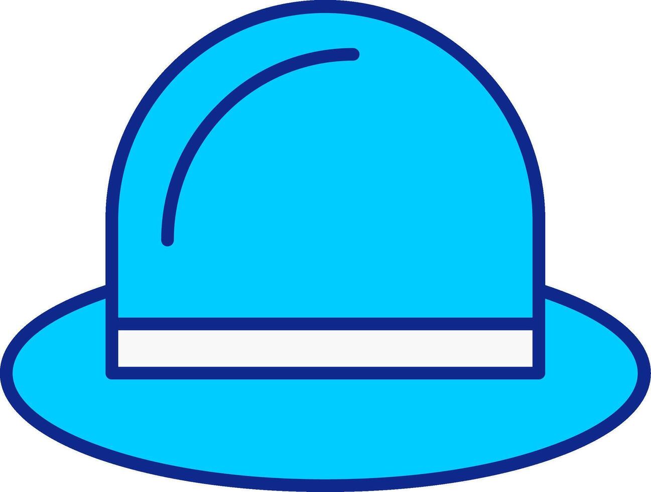 hoed blauw gevulde icoon vector