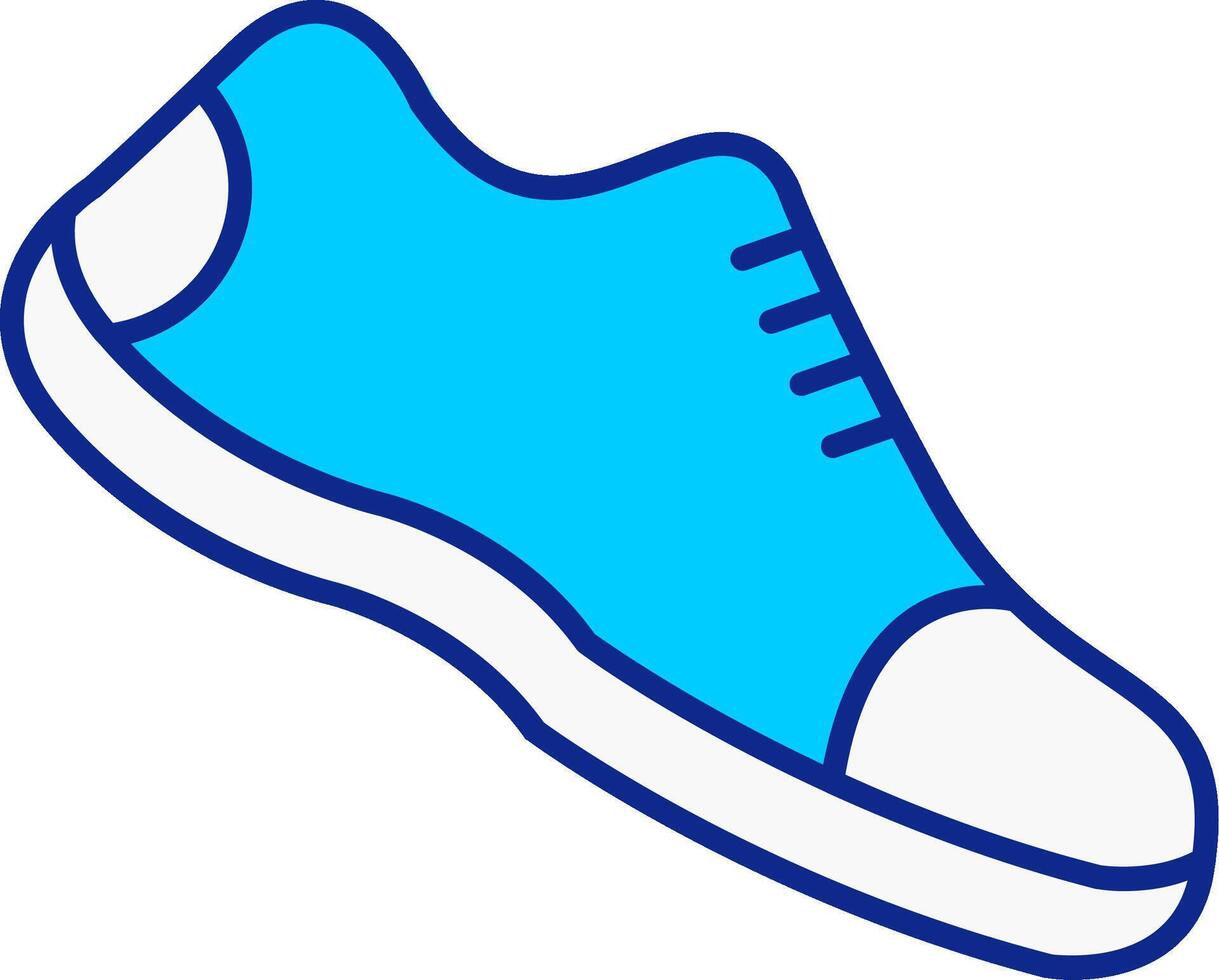 rennen schoenen blauw gevulde icoon vector