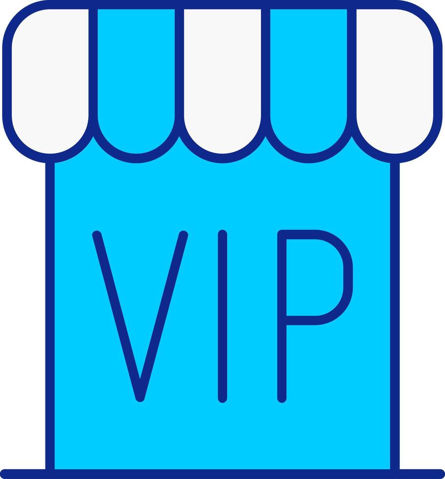 vip blauw gevulde icoon vector