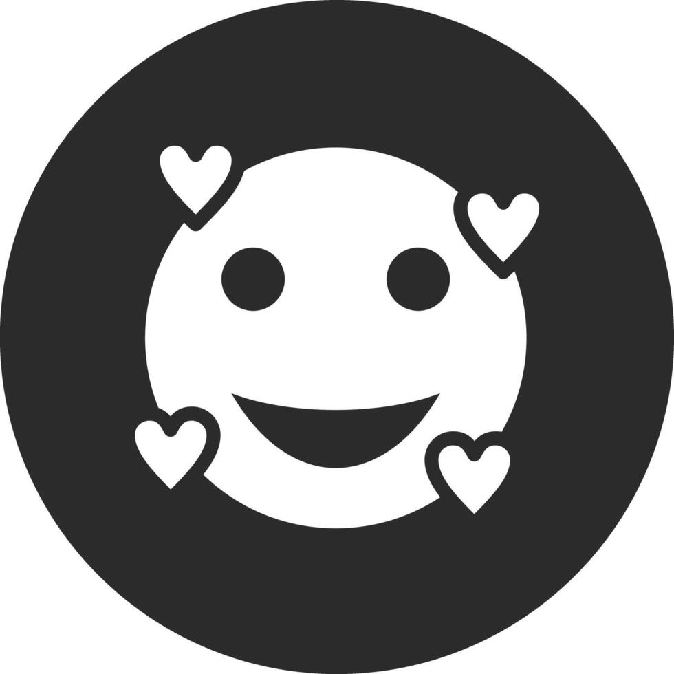 glimlachen gezicht met hart ogen vector icoon