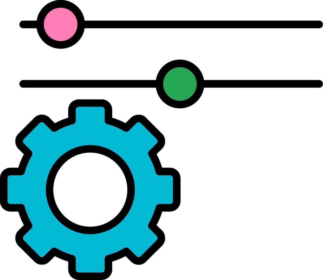 instellingen vector pictogram