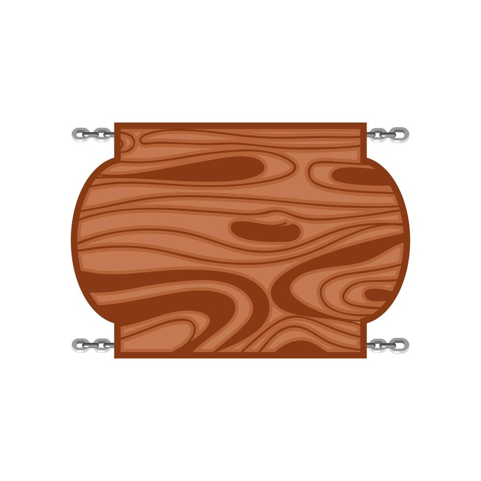 houten plank kettingen vector