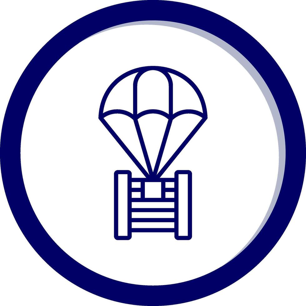 parachute vector pictogram