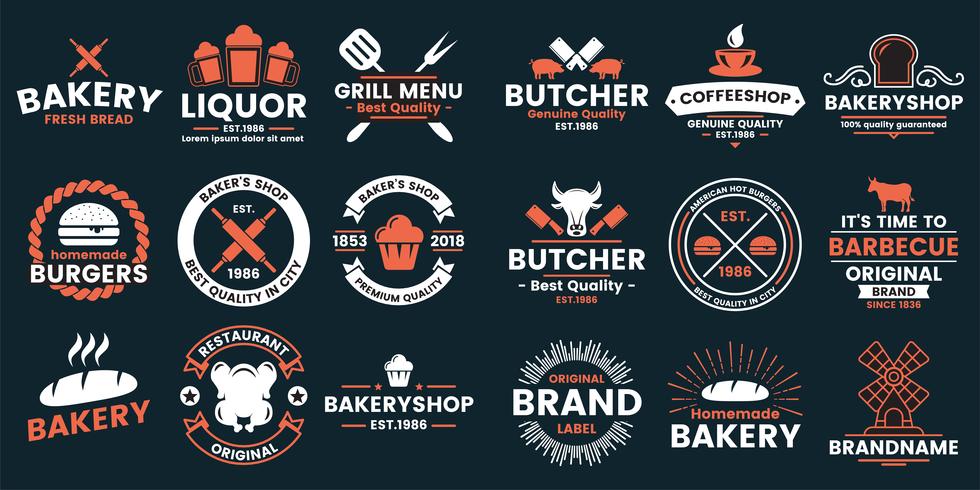 Vintage Retro Vector Logo voor banner