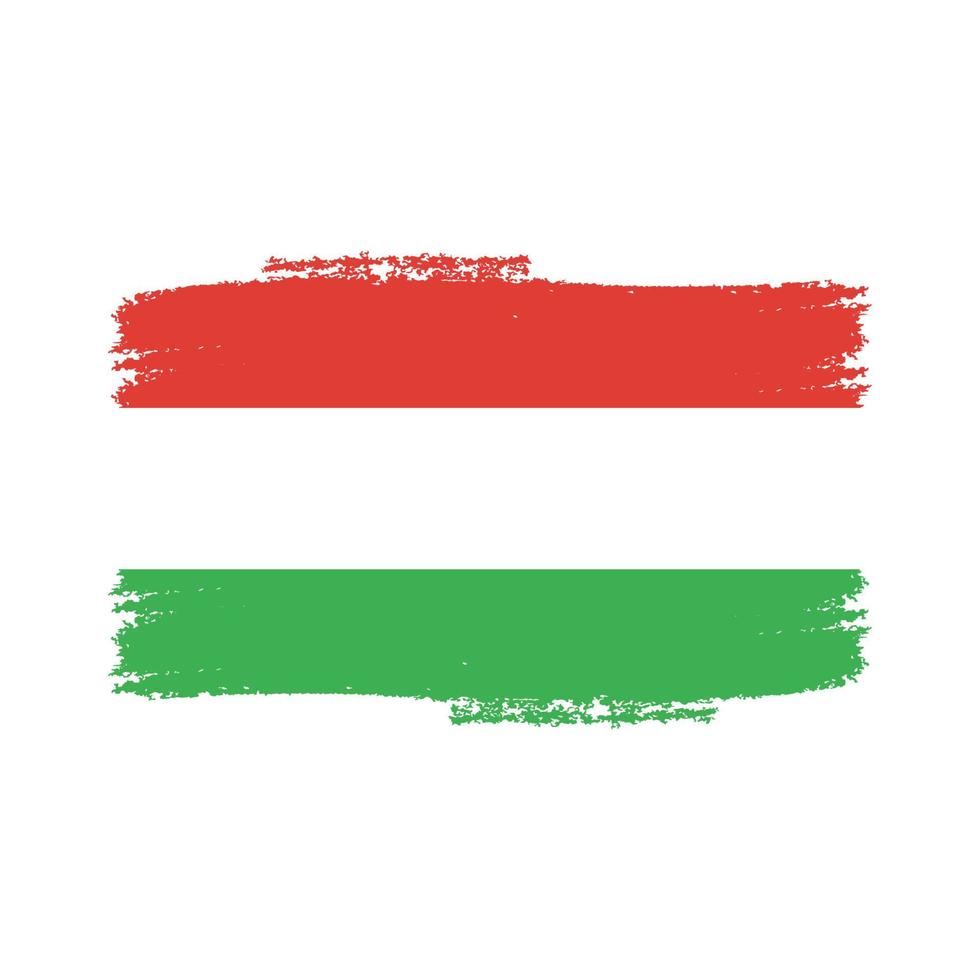 hongarije vlag vector met aquarel penseelstijl