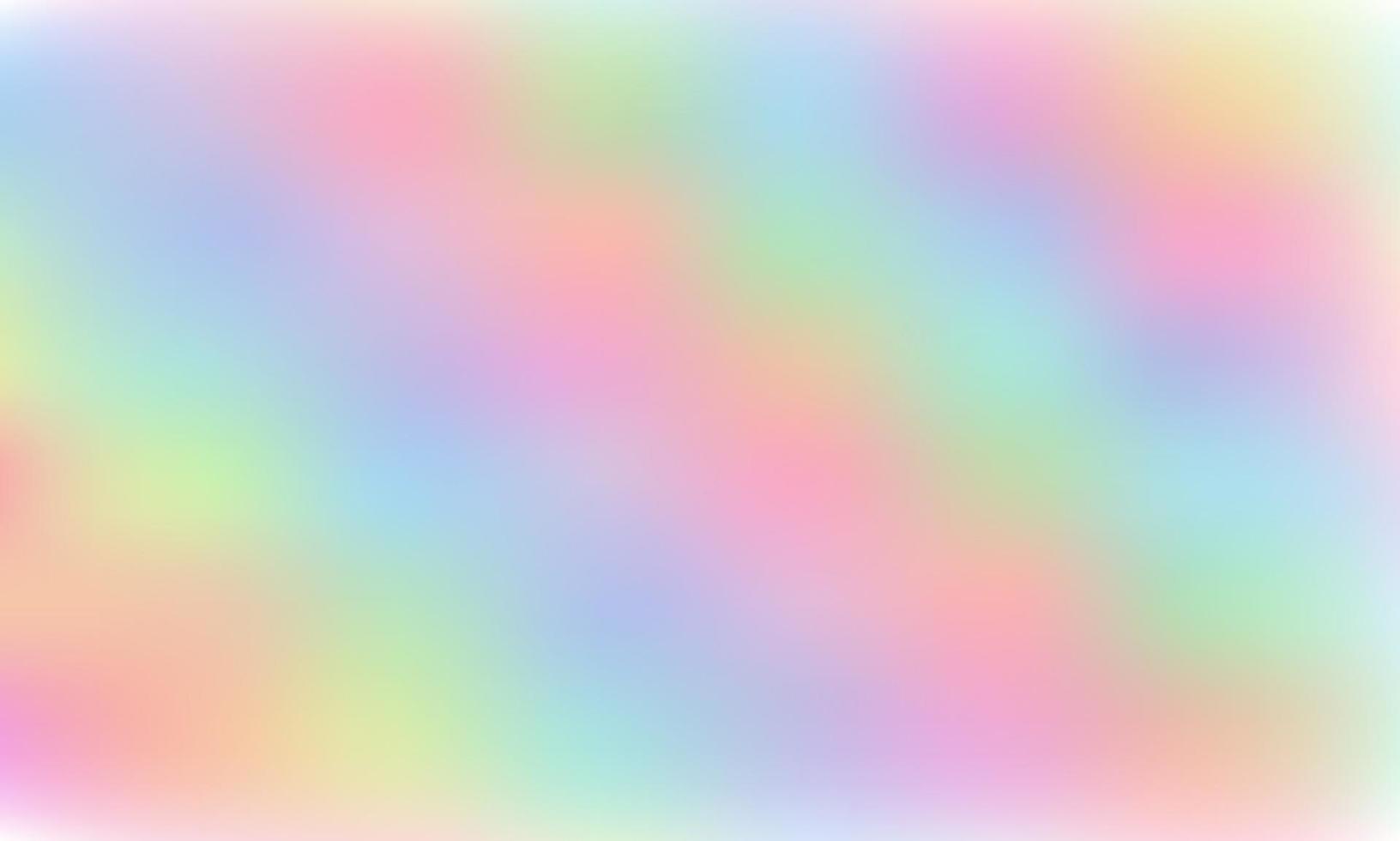 regenboog fantasie achtergrond. holografische illustratie in pastelkleuren. leuke cartoon girly achtergrond. heldere veelkleurige lucht. vector. vector