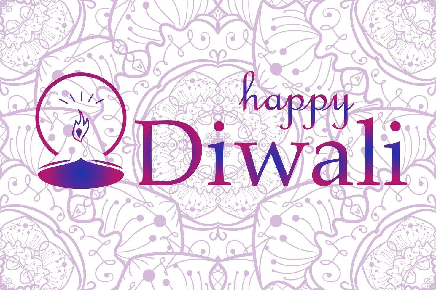 gelukkige diwali-viering banner vector