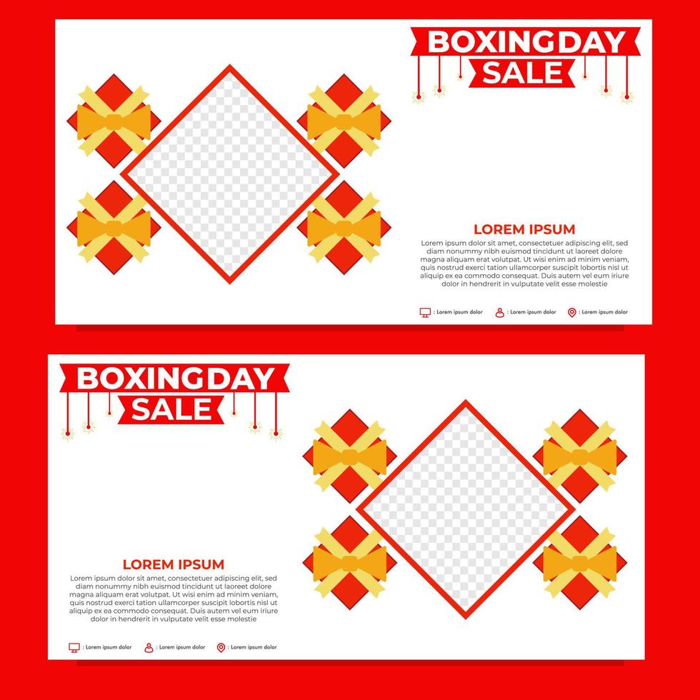 tweede kerstdag verkoop promotie banner sjabloon vector