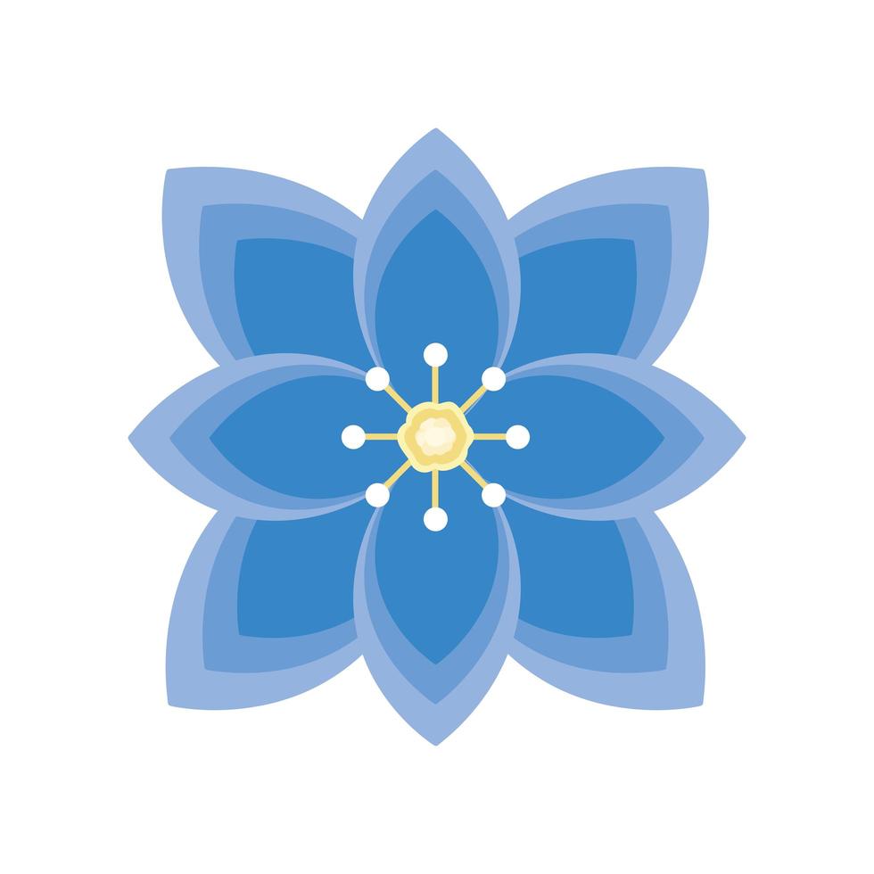 blauwe bloem bloemen vector