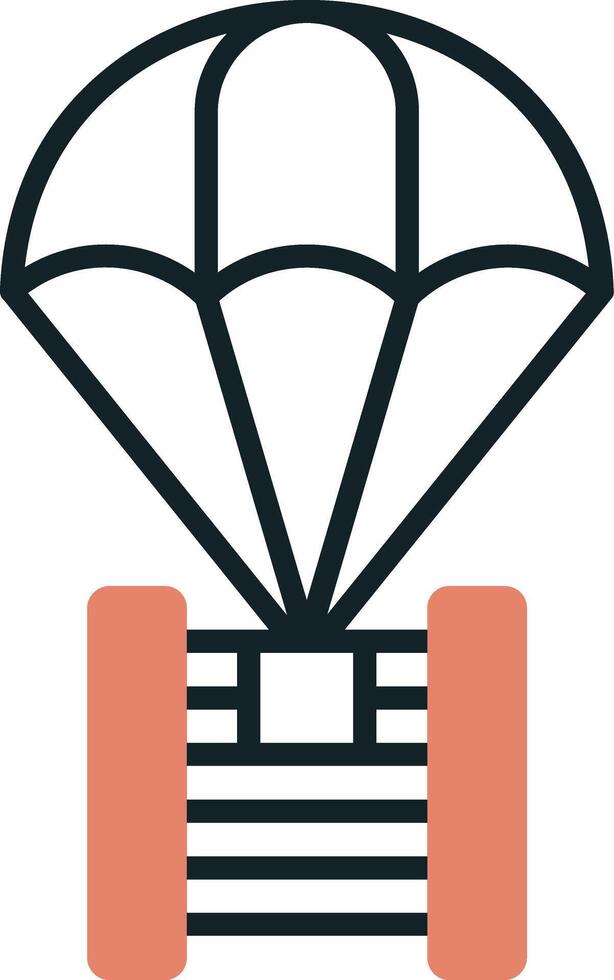 parachute vector pictogram