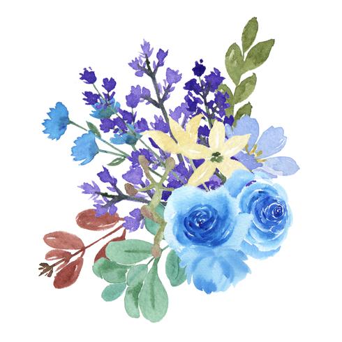 Aquarel boeketten florals handgeschilderde weelderige bloemen llustration vintage stijl aquarelle geïsoleerd op een witte achtergrond. Ontwerp decor voor kaart, bewaar de datum, kaarten van de huwelijksuitnodiging, affiche, banner vector