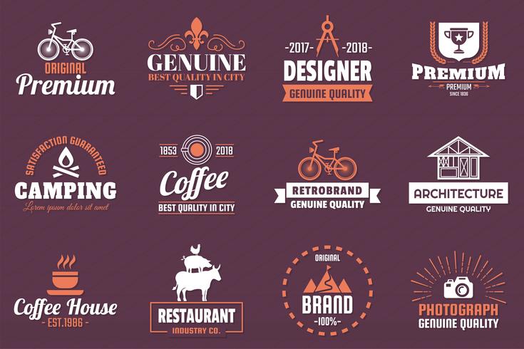 Vintage Retro Vector Logo voor banner