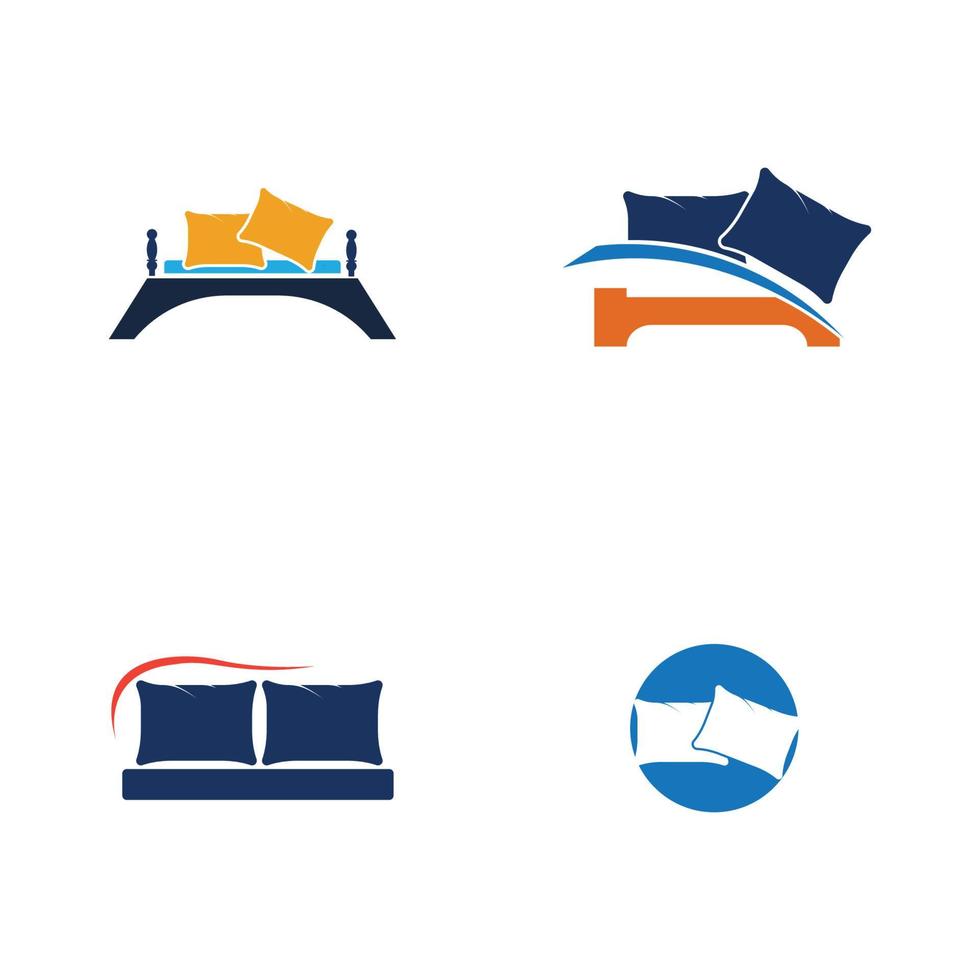 bed logo vector illustratie ontwerpsjabloon. bed logo vector