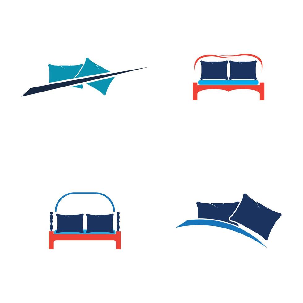 bed logo vector illustratie ontwerpsjabloon. bed logo vector