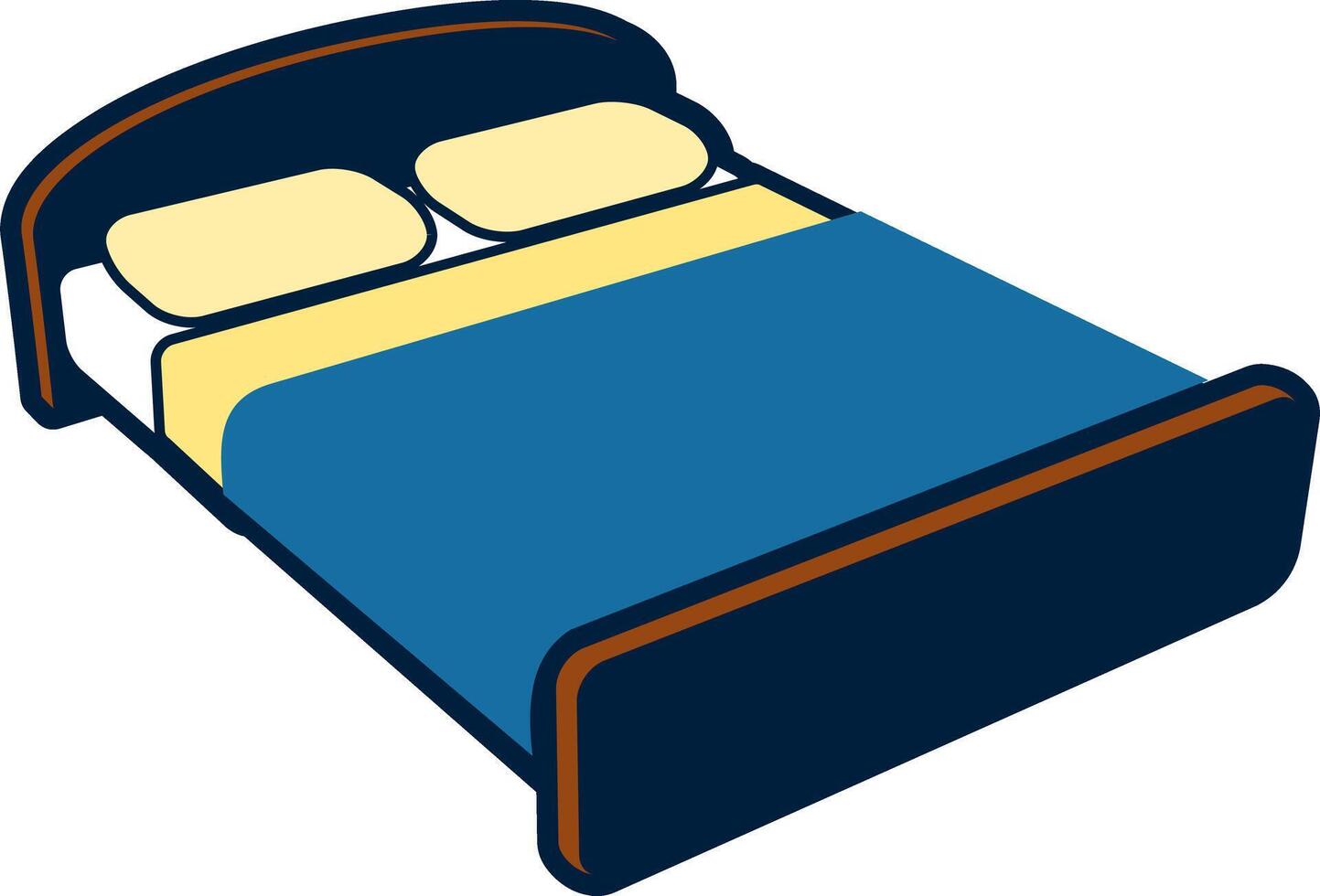 essentieel comfort - iconisch grafisch van een bed voor divers toepassingen. bed icoon illustratie. vector