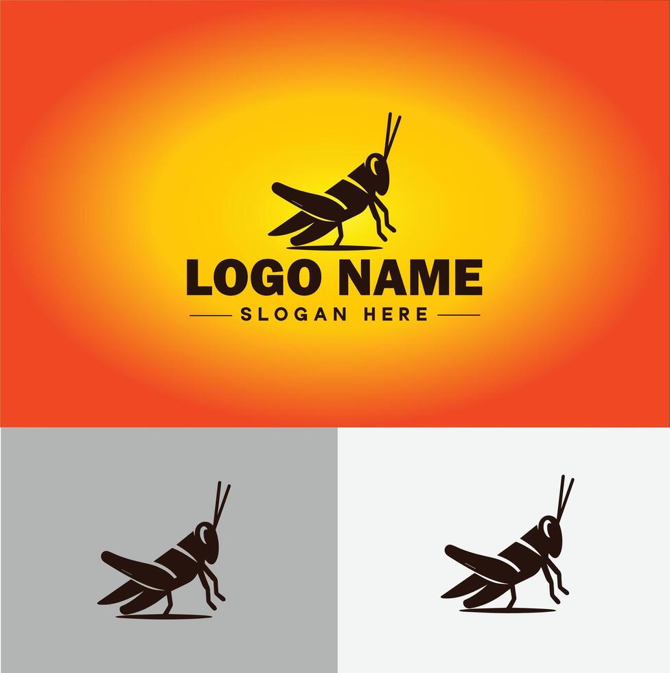 sprinkhaan logo vector kunst icoon grafiek voor bedrijf merk bedrijf icoon sprinkhaan logo sjabloon