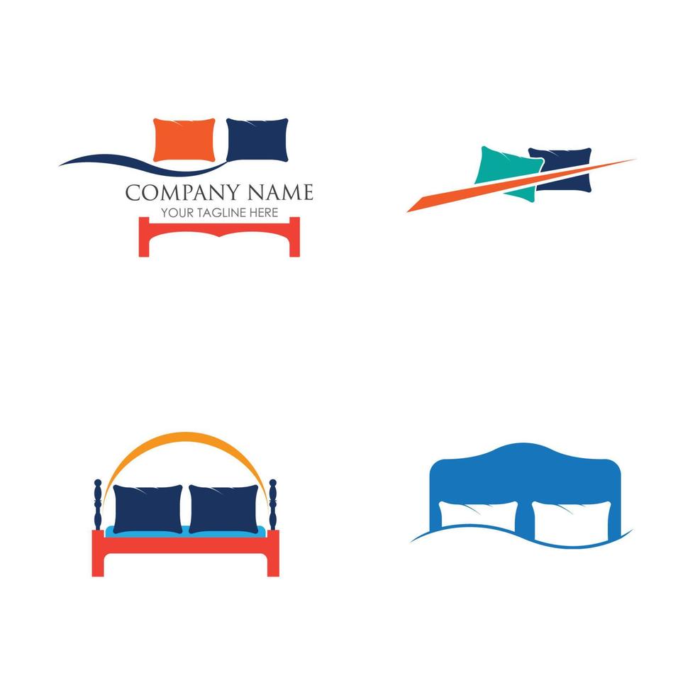 bed logo vector illustratie ontwerpsjabloon. bed logo vector