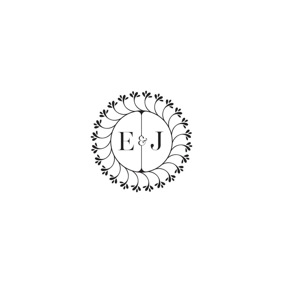 ej gemakkelijk bruiloft eerste concept met hoog kwaliteit logo ontwerp vector