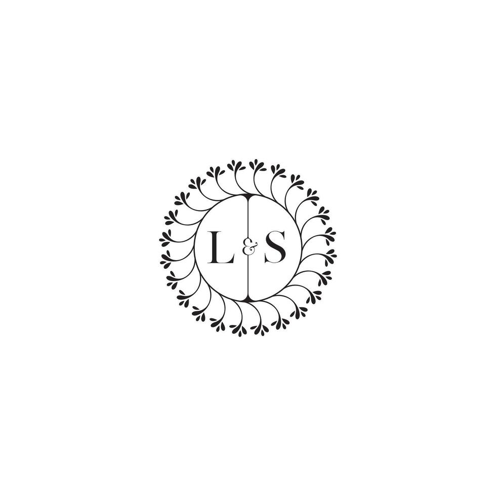 ls gemakkelijk bruiloft eerste concept met hoog kwaliteit logo ontwerp vector