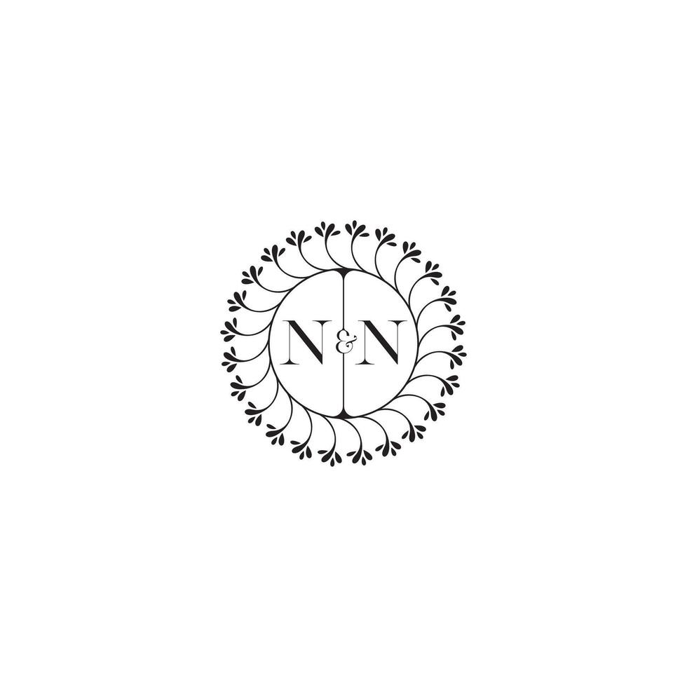 nn gemakkelijk bruiloft eerste concept met hoog kwaliteit logo ontwerp vector