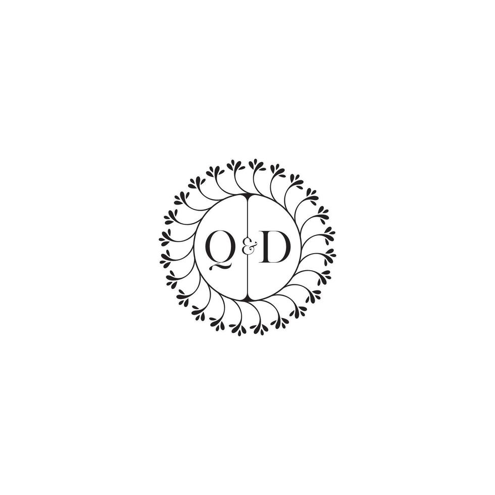 qd gemakkelijk bruiloft eerste concept met hoog kwaliteit logo ontwerp vector