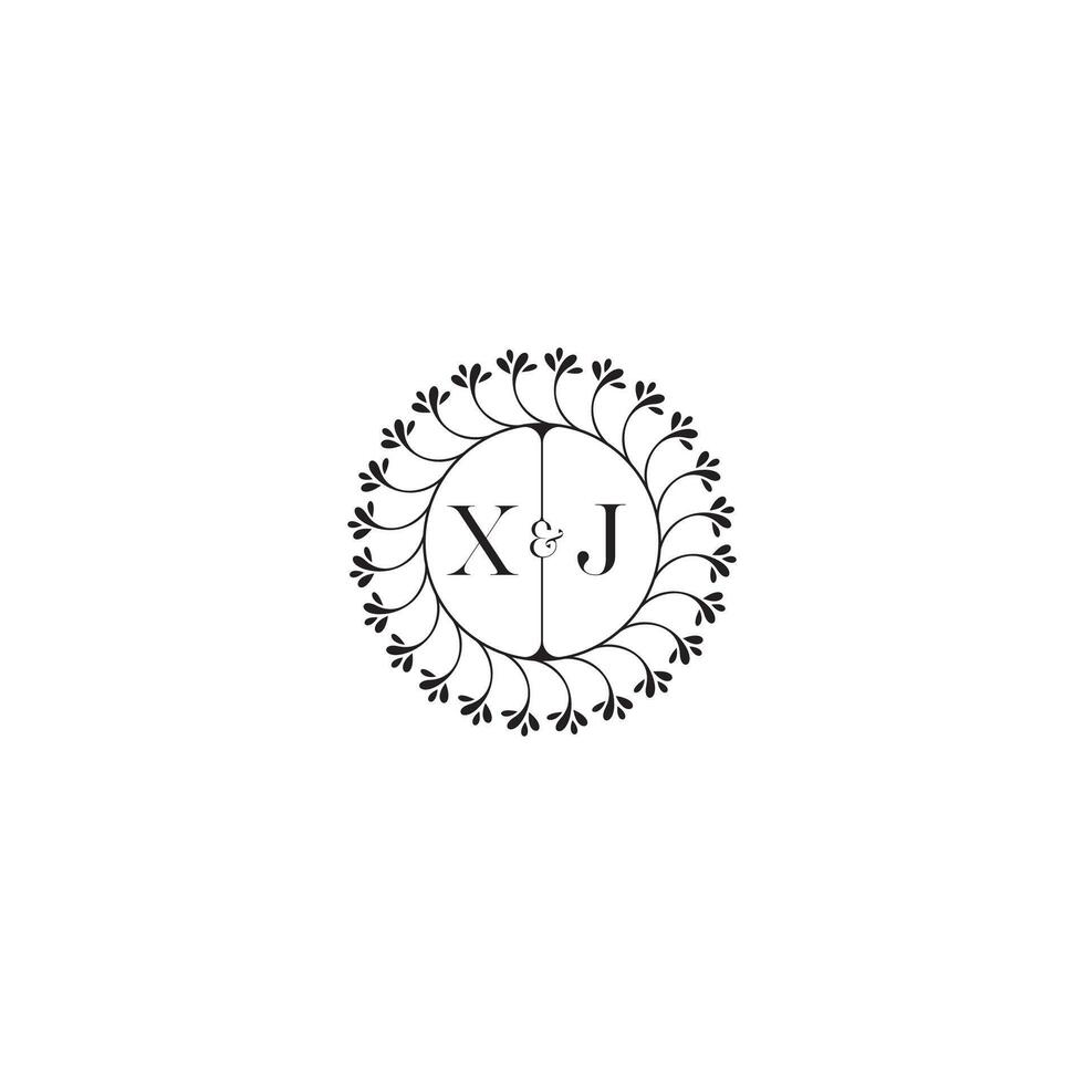 xj gemakkelijk bruiloft eerste concept met hoog kwaliteit logo ontwerp vector