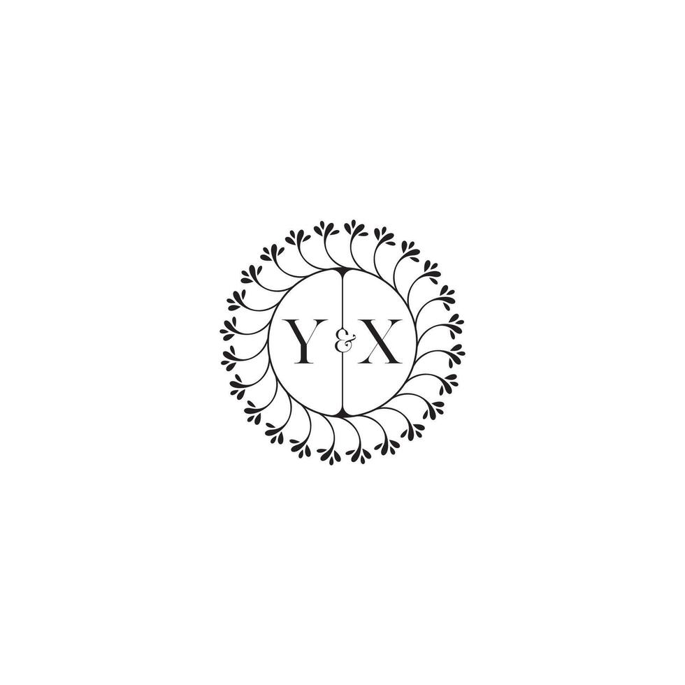 yx gemakkelijk bruiloft eerste concept met hoog kwaliteit logo ontwerp vector