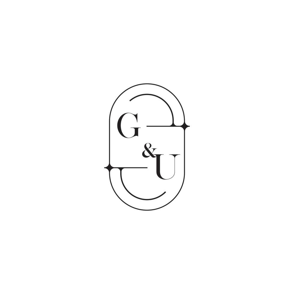 gu lijn gemakkelijk eerste concept met hoog kwaliteit logo ontwerp vector
