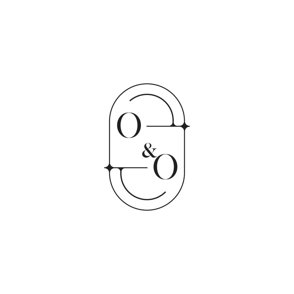 ooo lijn gemakkelijk eerste concept met hoog kwaliteit logo ontwerp vector
