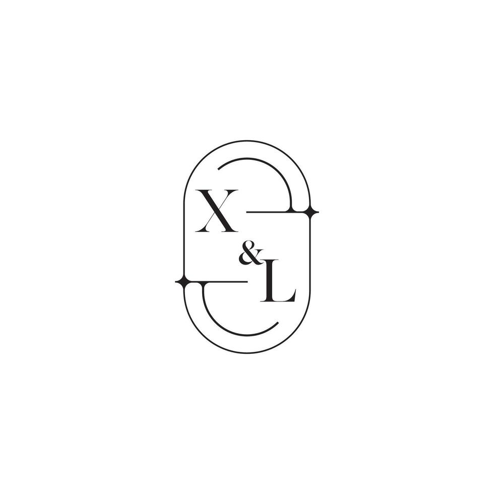 xl lijn gemakkelijk eerste concept met hoog kwaliteit logo ontwerp vector